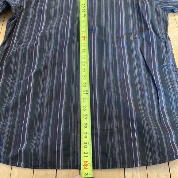 Corral West Ranch Wear Shirt Men’s Size XL Pearl Snap Striped Short Sleeve - Picture 11 of 11
